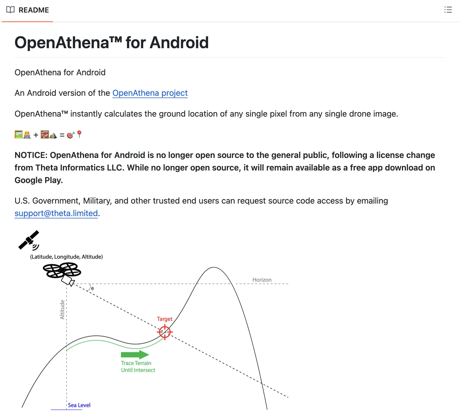 OpenAthena for Android license change announcement