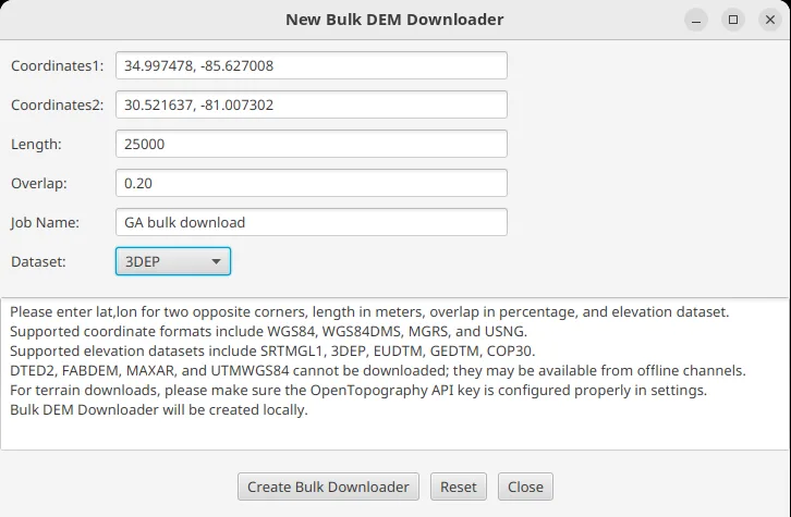 Bulk download demo for state of GA